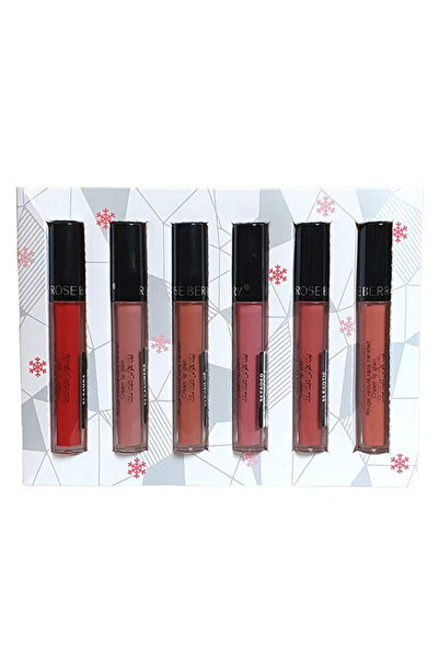 ROSE BERRYY A set of 6 multi-colored, creamy-smooth lip crayons