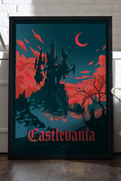Duvarda Castlevania crni drveni uokviren poster, dekorativna zidna slika za igre