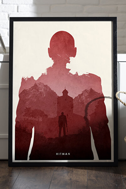 Duvarda Poster Hitman cu ramă din lemn negru, pictură decorativă de perete cu...