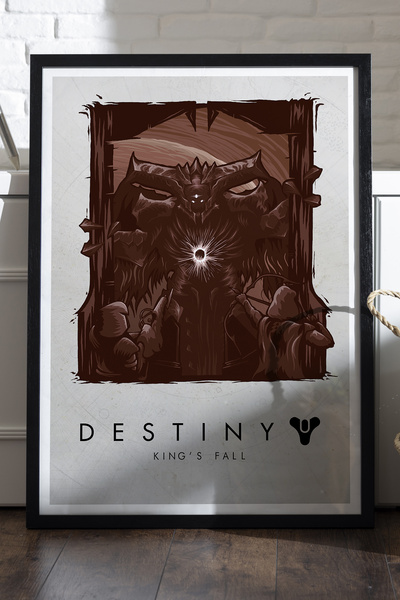 Duvarda Poster s crnim drvenim okvirom "Destiny", dekorativna zidna slika za ...