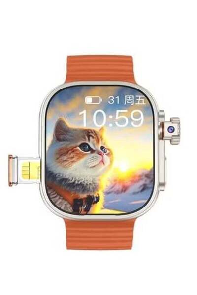 TELZEAL Smart Watch TC41 4G SIM Curved Screen - Fitness Tracker, Heart Rate Monitor, GPS