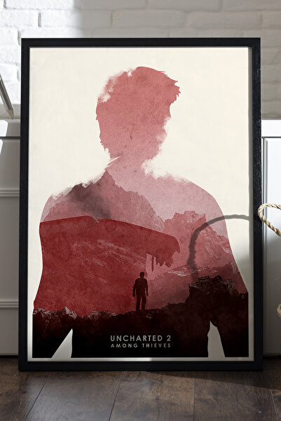 Duvarda Αφίσα Uncharted με μαύρο ξύλινο πλαίσιο, διακοσμητικός πίνακας τοίχου...