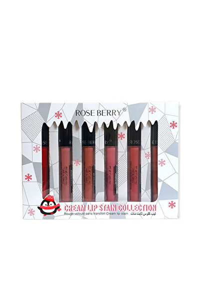 ROSE BERRYY A set of 6 multi-colored, creamy-smooth lip crayons