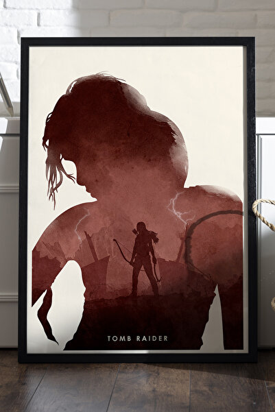 Duvarda Poster cu ramă din lemn negru Tomb Raider, pictură decorativă de pere...