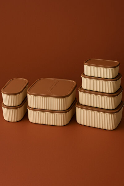 İ&A HOME Storage Container Set – Food Storage Containers with 8 Airtight Lids, Kitchen & Refrigerator Organizer