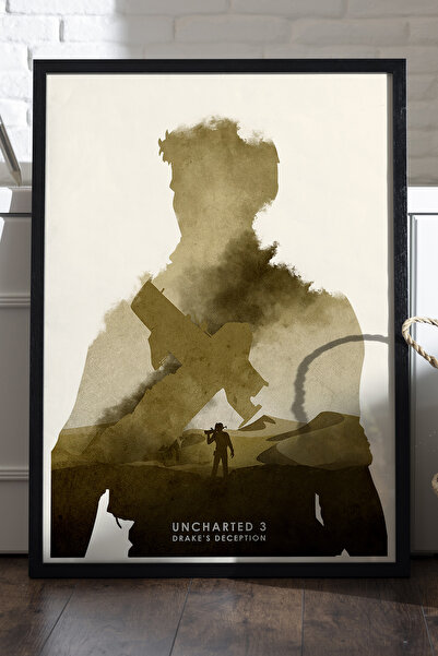 Duvarda Αφίσα Uncharted με μαύρο ξύλινο πλαίσιο, διακοσμητικός πίνακας τοίχου...