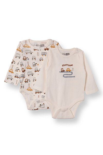 ebebek Hello Baby HelloBaby Erkek Bebek 2li Uzun Kol Body Ribana Çıtçıtlı Yak...