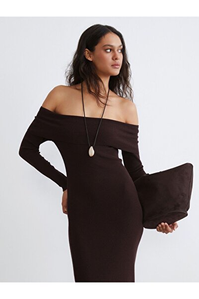 LC Waikiki Lcw Vision Boat Neck Knitwear Dress