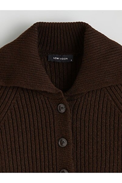 LC Waikiki Lcw Vision Polo Collar Women's Knitwear Cardigan