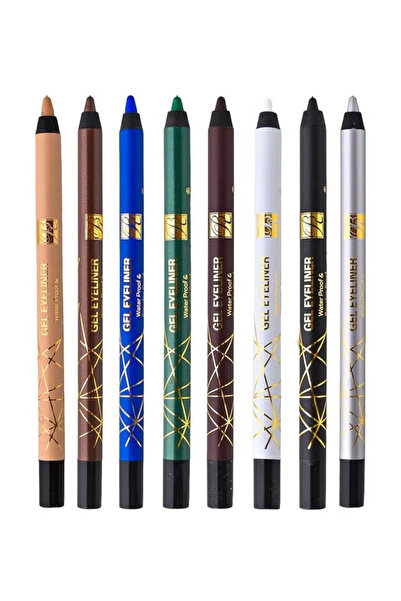 ROSE BERRYY 8-piece waterproof gel eyeliner set in assorted colors