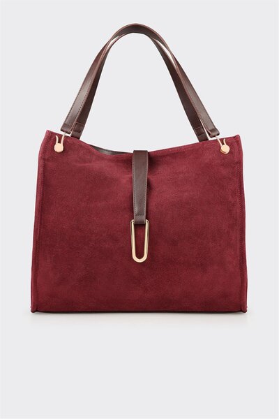 Elle Shoes Bordo Kadın Büyük Omuz Çantası