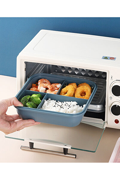 EHOME Large Capacity Bento Box for Adult, 1200ML 4 Compartments Lunch Box with Utensil