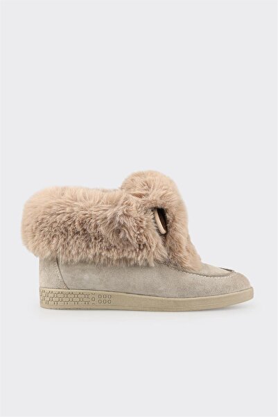 Elle Shoes Bej Deri Kadın Günlük Bot