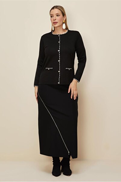 Alvina Zipped Detailed Skirt 60712