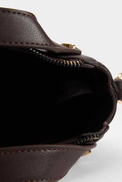 DeFacto Women's Suede Crossbody Bag F1562Axns