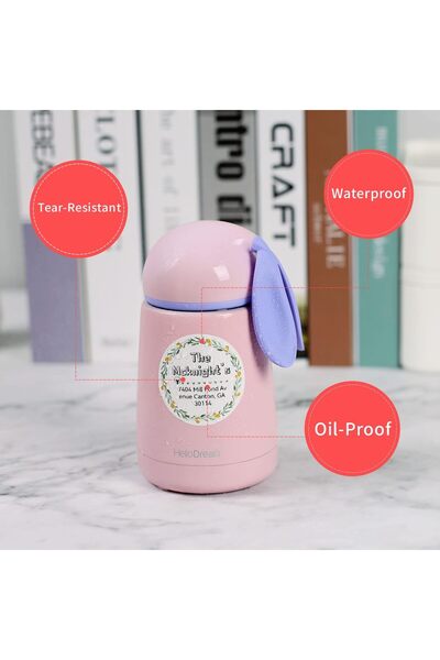 genernic Nimbot B1/B21/B3S Transparent Round Address/Name Labels, Waterproof, 50×50mm, 150 Labels/Roll