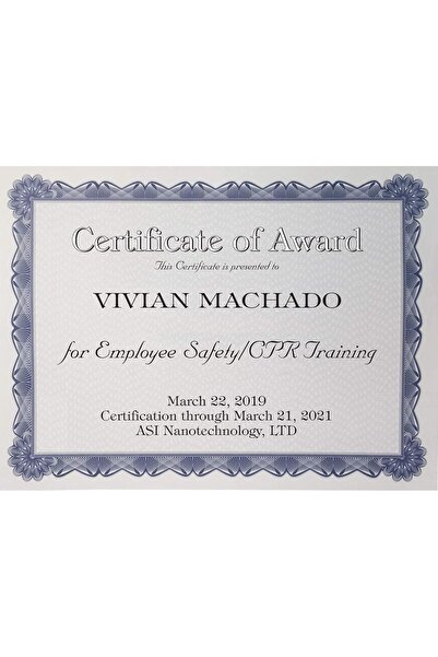 Generic Certificate Paper, Letter Size, Blue Border, 22x28 cm, 100 Sheets - Peter Office