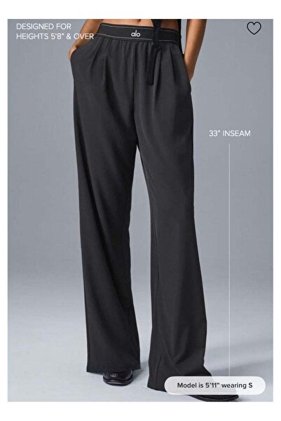 Alo Women's Straight-Leg Wide-Leg Casual Sport Trousers