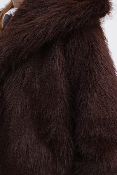 Addax Shawl Collar Faux Fur M2429