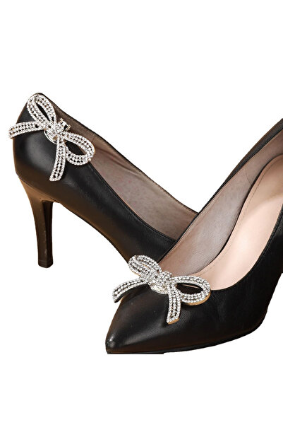 Skylaze Set 2x accesorii pentru pantofi, Skylaze, brosa cu cristale, prindere cu clips, 6x4.5 cm