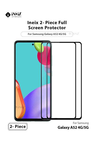 ineix واقي شاشة كامل من قطعتين لهاتف سامسونج جالاكسي A52 4G و5G