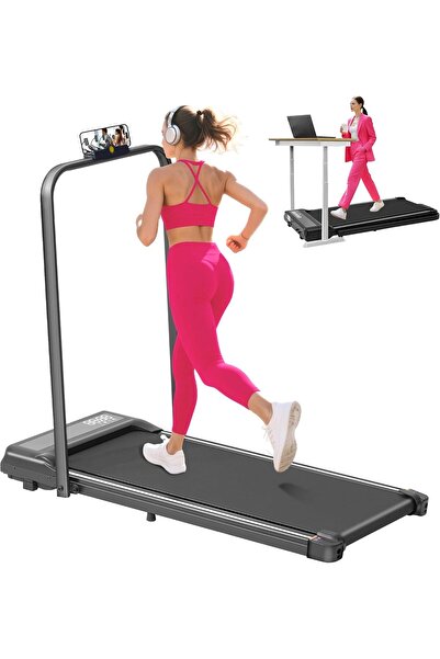 SUOUER وسادة مشي مع مقبض، وسائد مشي كهربائية صغيرة بقوة 3.0 حصان، أجهزة جري، ...