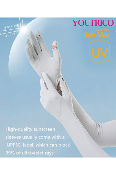 Youtrico Sun Protection Gloves Summer Cycling Fingerless Gloves for Driving