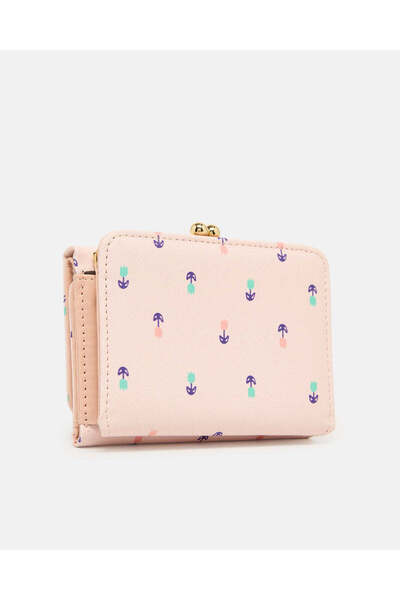 REDTAG Girls Peach Floral Print Wallet