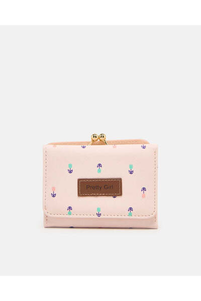 REDTAG Girls Peach Floral Print Wallet
