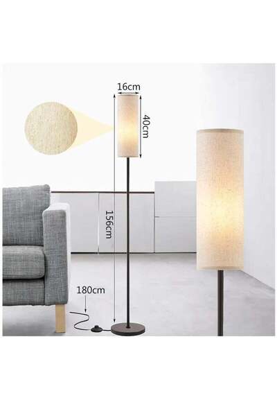 Beauenty Floor Lamps,Standing Lamps with Foot-swith Control,3 Color Temperature with Adjustable Linen Shade