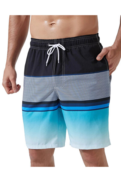 OEM Pantaloni scurți de baie pentru bărbați, căptușiți, albastru degradat, mă...