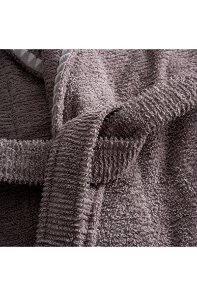 Green Black Tria Women's Bathrobe 100% Cotton Jacquard Mink