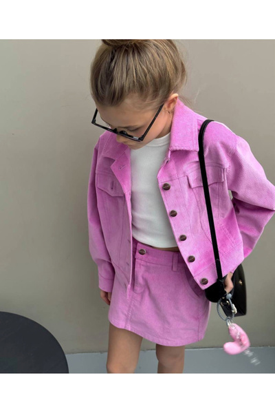 La ciel Paris Velvet Pink Set