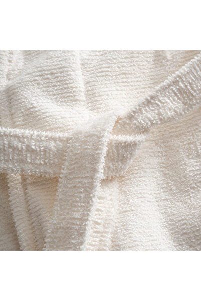 Green Black Tria Women's Bathrobe 100% Cotton Jacquard Cream-Navy Blue