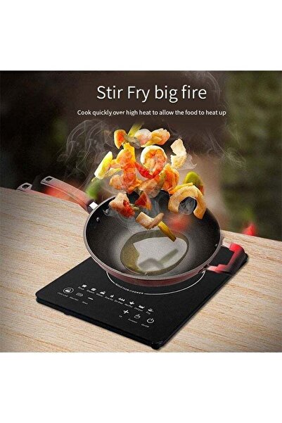 Choice طباخ حثي، موقد ذكي محمول، مدمج 2200 واط، تحكم باللمس منزلق، سطح طاولة واحد، أسود