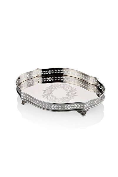 LAMEDORE ENGRAVE KULPLU OVAL TEPSİ 41X26X7 CM