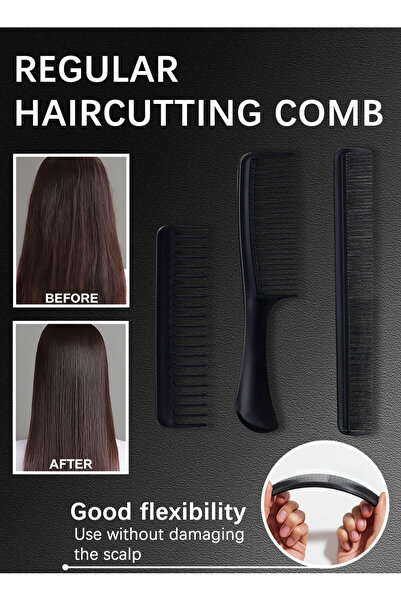 L&Wen 10Pcs Comb Set, Professional Hair Styling Barber Combs, Anti-Static Hairdressing for All Hair Types