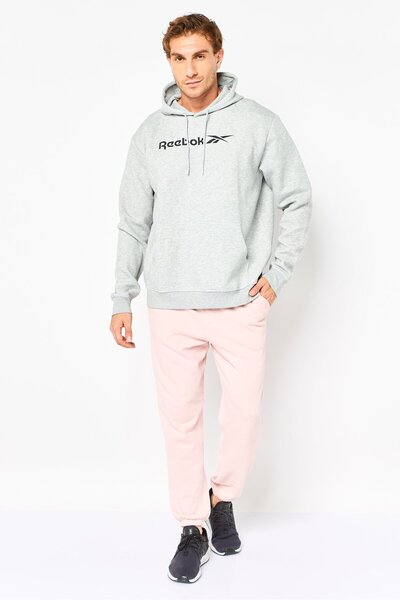 Reebok Men Sportswear Fit Long Sleeve Outdoor Hoodie, Heather Grey