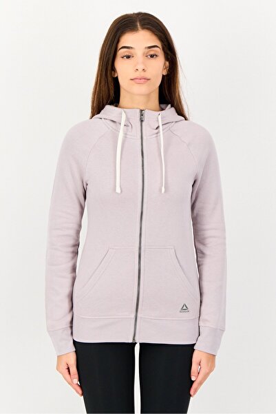 Reebok Women Sportswear Fit Long Sleeve Outdoor Sweatshirt, Lavender