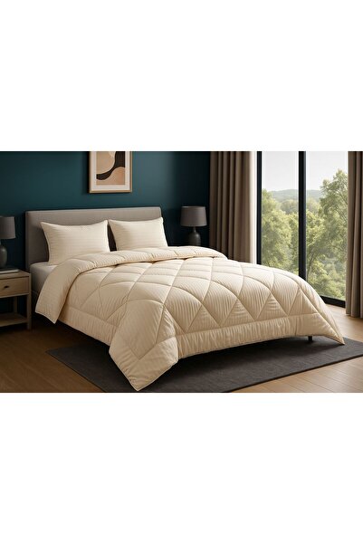 Zarif Home Striped Cotton Satin King Size Bedding Set-3 Pieces