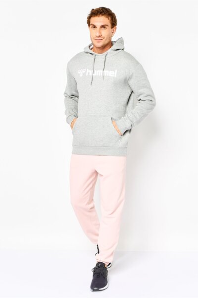 hummel Men Sportswear Fit Long Sleeve Outdoor Hoodie, Grey