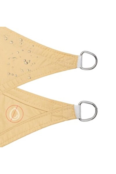 Artenova Triangular waterproof sun shade sail, 160 g/m², rope included, 3 x 3 x 3 m