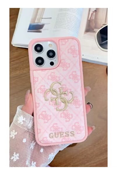 Guess IPhone 15 Pro cover, with a logo and a leather design approved by the global brand