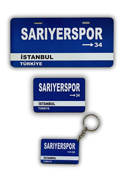 DURUSA Placă MDF retro "Sarıyerspor", magnet și set de breloc – MDF de 3mm, c...