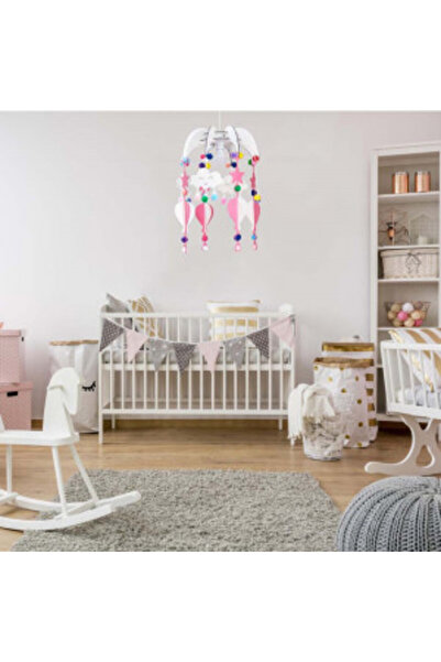 Otto Children's chandelier Dream, MDF, LED, max 40 W, E27, pink