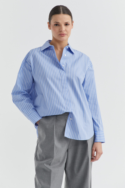 PAULMARK Women's Striped Oversize Shirt