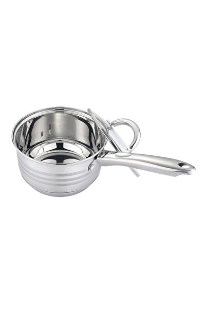 Bohmann Stainless Steel Saucepan, 3.6L, 20cm, Heat-Resistant Glass Lid, Induction Compatible