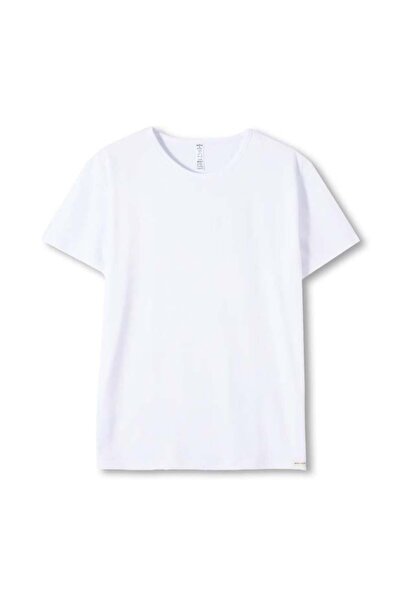 BONY SOCKS Ανδρικό μπλουζάκι Basic Modal O Neck Λευκό