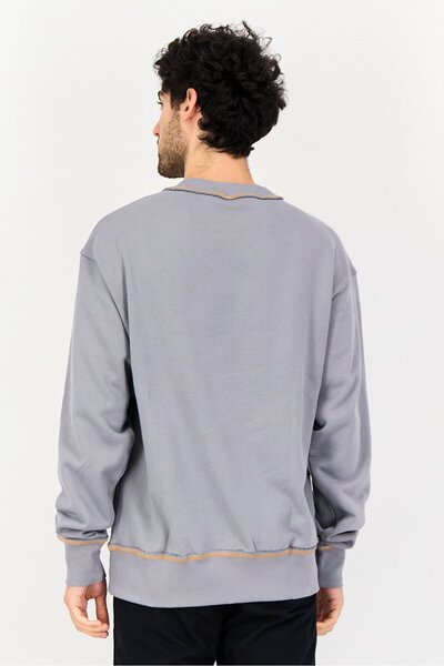 Reebok Men Sportswear Fit Long Sleeve Outdoor Sweatshirt, Grey