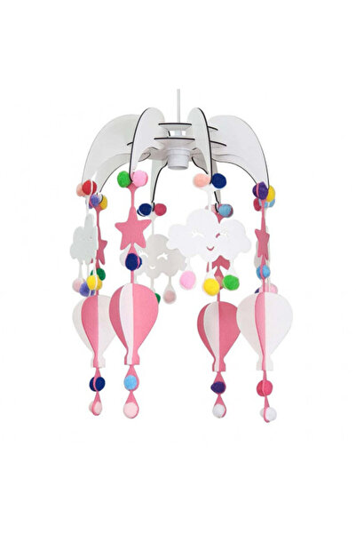 Otto Children's chandelier Dream, MDF, LED, max 40 W, E27, pink